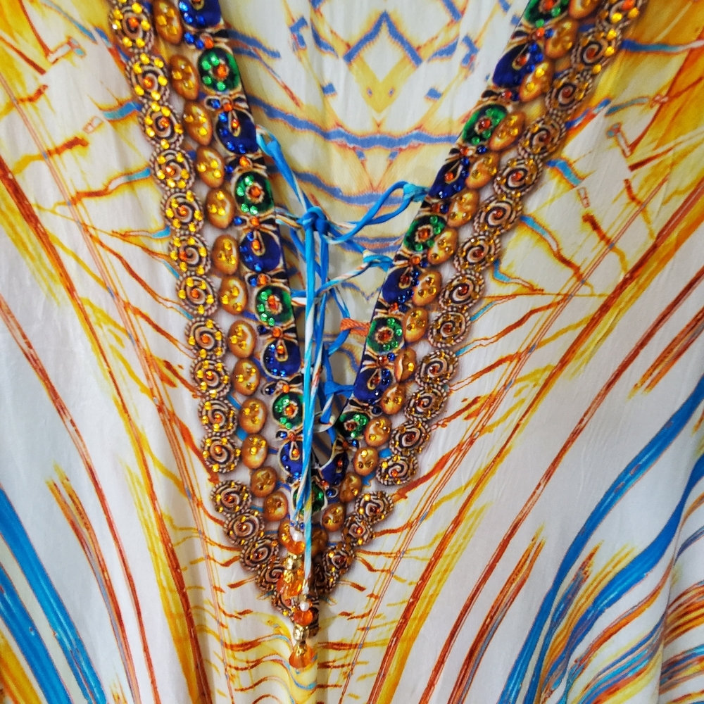 Sakkas Multicolor Patterned Kaftan - image 4